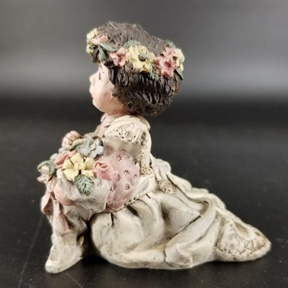 Sarah's Attic Figure Rachel Wedding Flower Girl Limited Edition #504 Dated 1990 - Picture 4 of 7